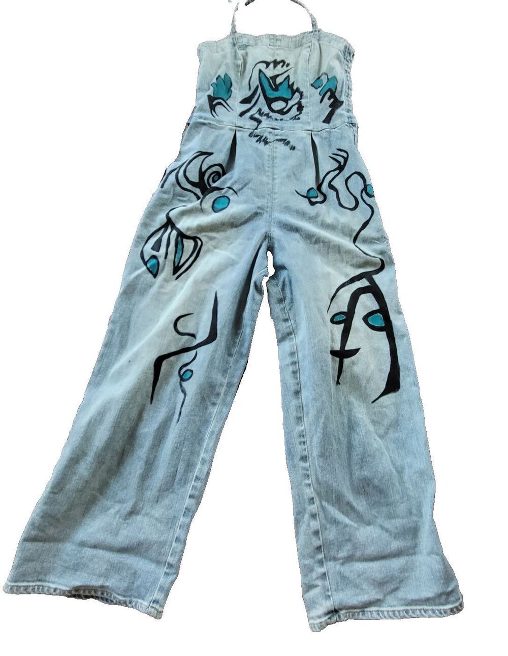 Adriano Goldschmied AG Women's Light Blue Denim Jumpsuit Size S Reworked